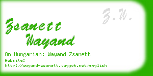 zsanett wayand business card